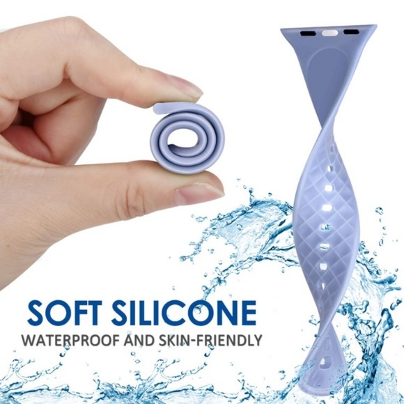 *NEW Black Rhomboid Silicone Band For Apple Watch - Picture 2 of 4